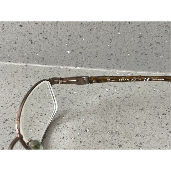 RAY BAN RB8615 1033 TITANIUM H Eyeglasses Frames ONLY 54-18-140 Brown Marble - Picture 7 of 13